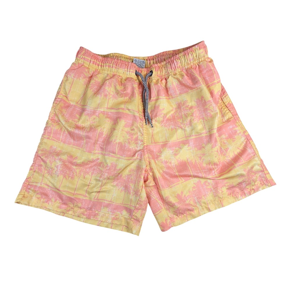 Franks Australia Swim Trunks Mens‎ Sz Medium Peach Yellow Palm Beach Mesh Lined